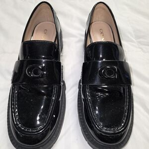 Coach Black Patent Leather Loafers